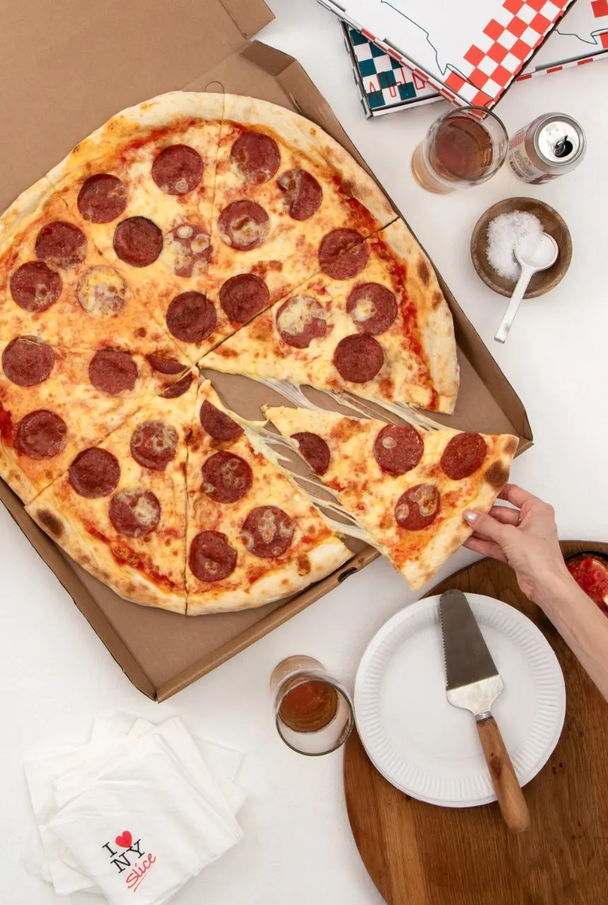 Pepperoni NYC Style pizza